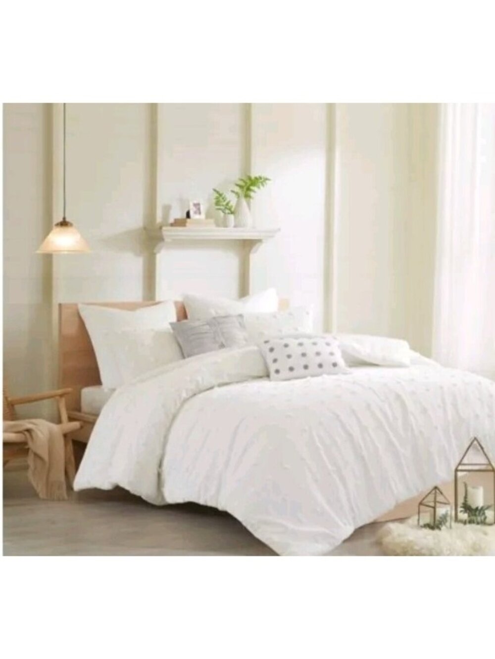 Urban Habitat Duvet  Cover Set Twin/Twin XL Ivory 5 Pcs